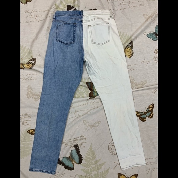 7 for all mankind two tone high waist josefina denim jeans - Picture 2 of 8
